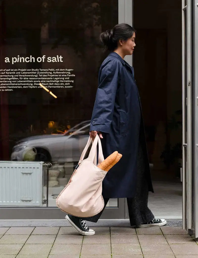 Notabag (Sand) Tote og Ryggsekk, Sammenleggbar (Pre-order)