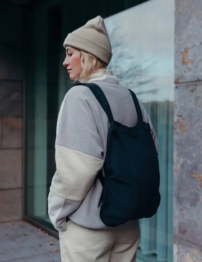 Notabag (Svart) Tote og Ryggsekk, Sammenleggbar (Pre-order)