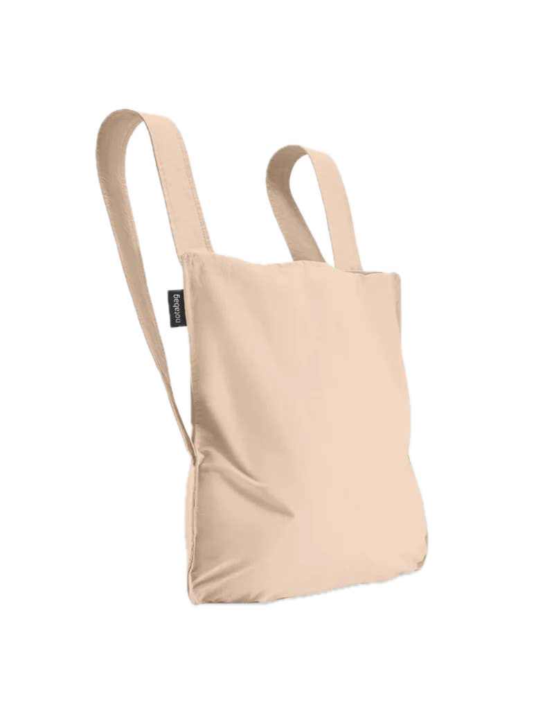Notabag (Sand) Tote og Ryggsekk, Sammenleggbar (Pre-order)